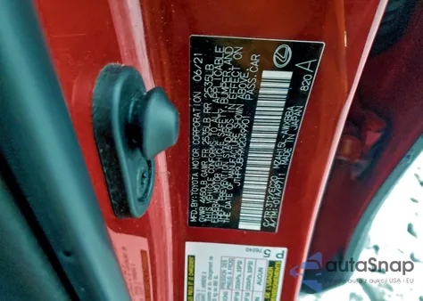 2021 Lexus Ux 250H z USA, uszkodzony, nr VIN JTHP9JBH9M2049901